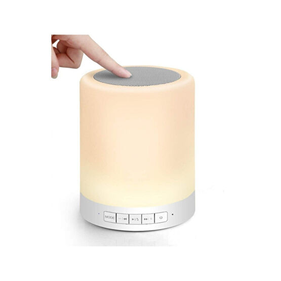GFUZ Gece Lambası Dokunmatik Lamba Renkli Led Işık Bluetooth Hoparlör Usb Şarj Kablosuz Speaker Bluetooth Hoparlör Fiyatı