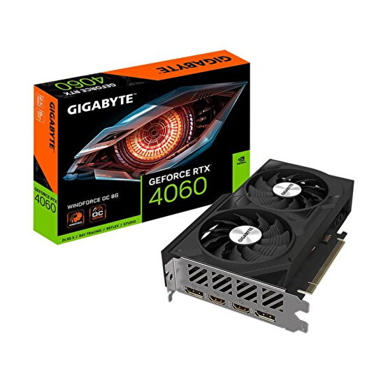 Gigabyte GeForce RTX 4060 Windforce OC Gv-N4060Wf2Oc-8Gd 8 GB 128 Bit Gddr6 Dlss3 Ekran Kartı Ekran Kartları Fiyatı