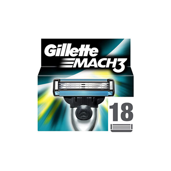 Gillette Mach3 Yedek 18Li Karton Ambalaj Tıraş Bıçağı ve Yedekleri Fiyatı