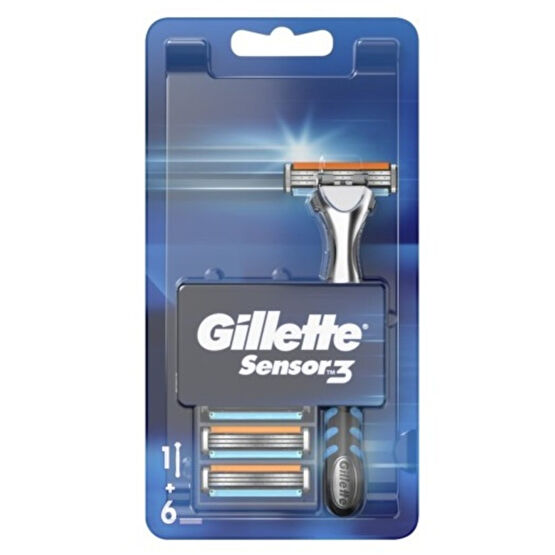 Gillette Sensor 3 Tıraş Makinesi Ve 6 Yedek Tıraş Bıçağı Tıraş Bıçağı ve Yedekleri Fiyatı