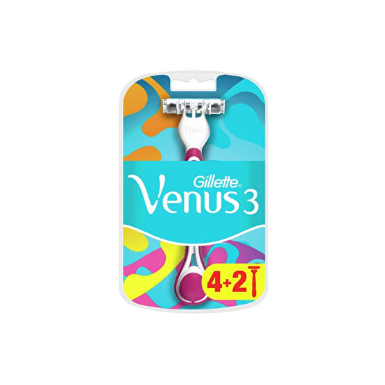 Gillette Venus Gillette Venüs 3 Renkli Kullan At 4 2 6lı Tıraş Bıçağı ve Yedekleri Fiyatı