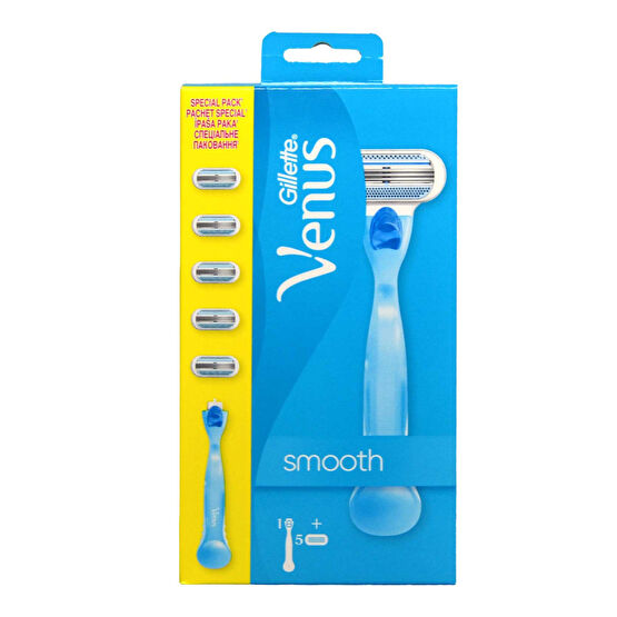 Gillette Venüs Smooth Tıraş Makinesi + 5 Yedek Bıçak Tüy Temizleme Makineleri Fiyatı