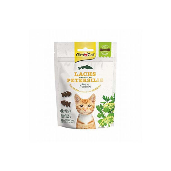 Gimcat Soft Snacks Salmon & Parsley Tahılsız Kedi Ödülü 60 gr