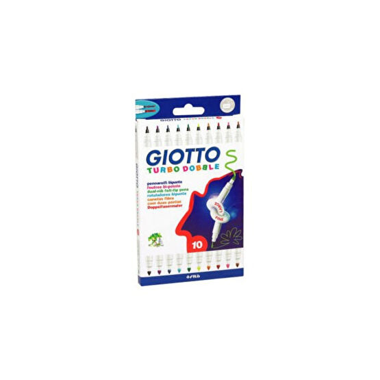 Giotto Turbo Dobble - Çift Uçlu Keçeli Kalem 10 Renk Keçe Uçlu Kalem Fiyatı