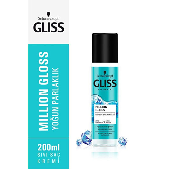 Gliss Schwarzkopf  Yoğun Parlaklik Veren Durulanmayan Sivi Saç Kremi 200 Ml