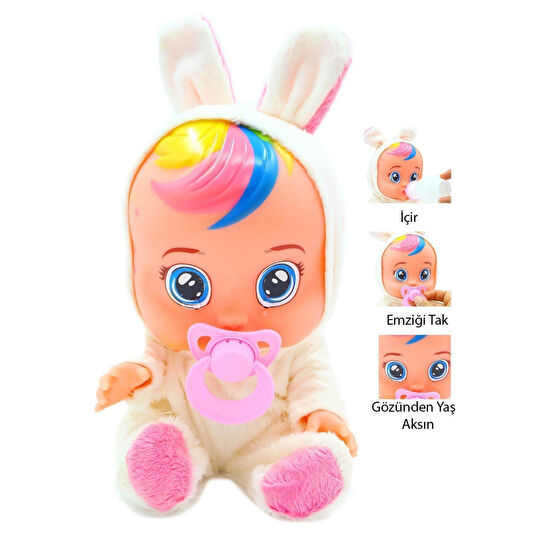 Global Toys Mavi Beyaz Ve Pembe Renk Ağlayan Ve Konuşan Et Bebek Oyuncak Bebekler Fiyatı