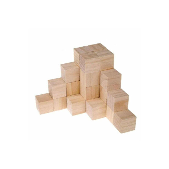 GOart Store Ahşap Küp Bloklar 2 Cm - 100 Adet - Doğal Ahşap Küp Ahşap Oyuncaklar Fiyatı