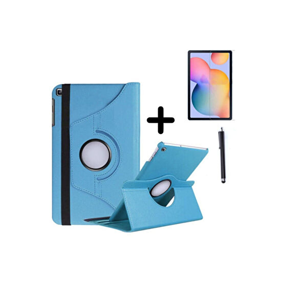 GoGoPlus Tab A7 Lite Sm-t220 Dönebilen Tablet Kılıfı + Ekran Koruyucu + Kalem Seti Mavi Tablet Kılıfı Fiyatı