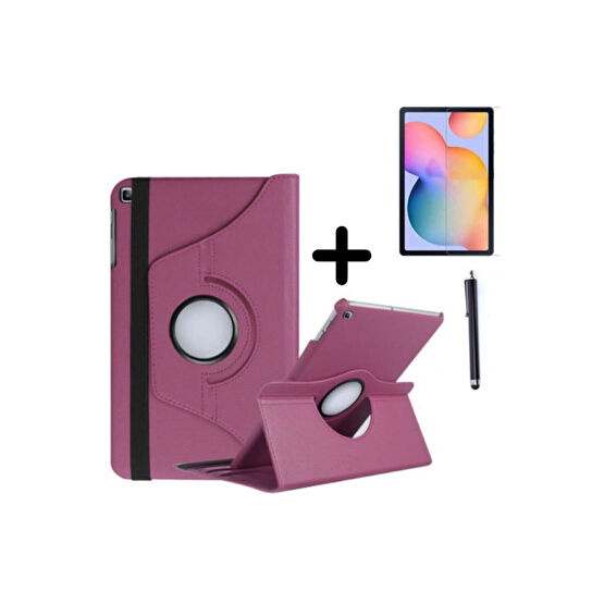 GoGoPlus Tab A7 Lite Sm-t220 Dönebilen Tablet Kılıfı + Ekran Koruyucu + Kalem Seti Mor Tablet Kılıfı Fiyatı