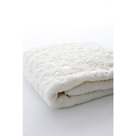 GOLDEN SPRING Kabartmalı Peluş Bebek Battaniyesi Ekru 100 x 120 Beden Bebek Battaniyesi Fiyatı