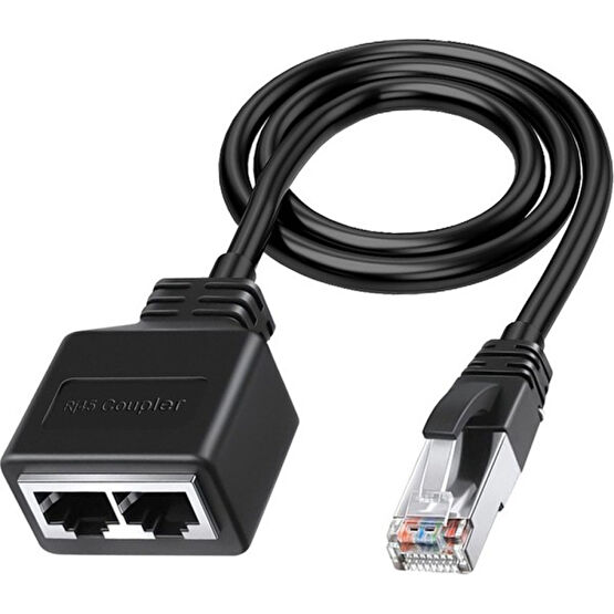 Gorgeous Lan Ethernet Adaptador RJ45 Erkek - 2 Dişi Ayırıcı RJ45 1 - 2 Ethernet Lan Ağ Adaptör Kablosu (Yurt Dışından) - Siyah Bilgisayar Çevirici ve Adaptörü Fiyatı