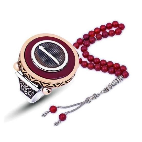 Gumush MR2350295 Abanoz Taşlı Elif Gümüş Erkek Yüzük
