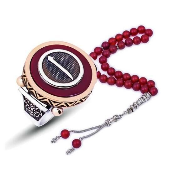 Gumush MR2350295 Abanoz Taşlı Elif Gümüş Erkek Yüzük