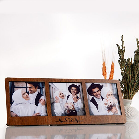 Güngör
 3lü Fotoğraf Çerçevesi Kahverengi - 21x8 Resim & Fotoğraf Çerçevesi Fiyatı