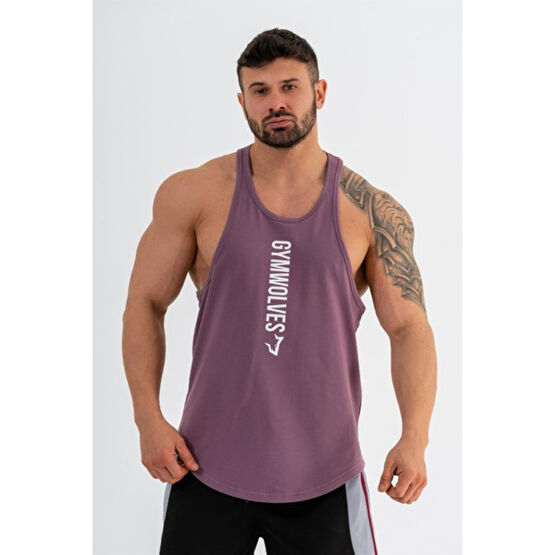 Gymwolves Spor Atleti | Stringer | Workout Tanktop | Mor | Comfortable Serisi Erkek Atlet / Fanila Fiyatı