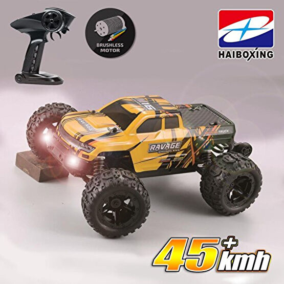 Haiboxing 1/16 Ravage 45+ Km/H Sürat RTR Elektrikli Sarı Uzaktan Kumandalı Model Araba