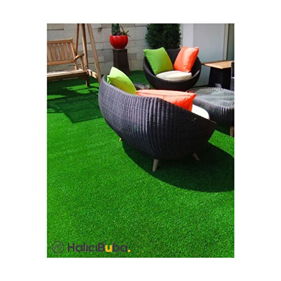 HALICIBUBA 7mm Düz Yeşil Çim Halı 400 x 290 Beden