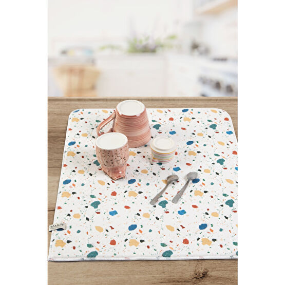 HAMUR Bulaşık Kurutma Matı 42x50 Cm Pedi Kurulama Bezi Örtüsü Mf-077 Mutfak Havlusu Fiyatı