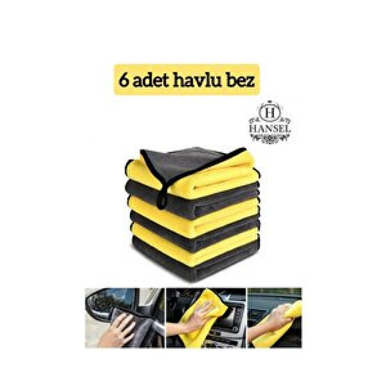 Hansel 6 Adet Araba Yıkama Havlu Araba Temizleme Kurutma Bezi Hemming Mutfak Anti-yağ Temizleme Bezleri Temizlik Malzemeleri Fiyatı