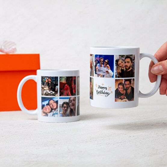 Happy Birthday 9 Fotoğraflı Kupa