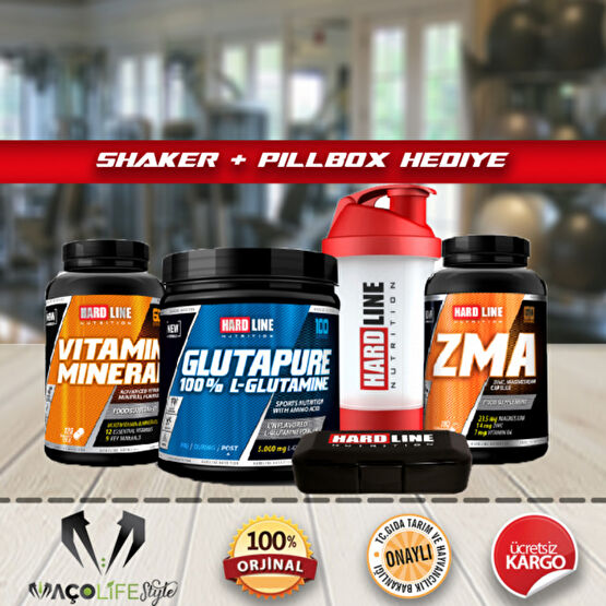 Hardline Glutapure 500 Gr + Vitamin Mineral 120 Tablet + Zma 120 Tablet Amino Asit Fiyatı