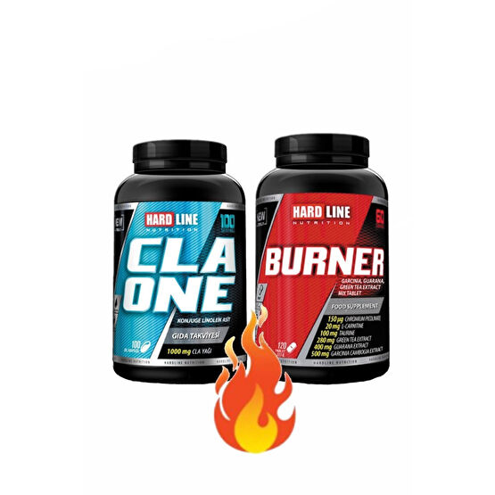 Hardline Yağ Yakıcı Kombin Burner 120 Kapsül + Cla 100 Kapsül Enerji Diyet Form Yağ Yakıcı Fiyatı