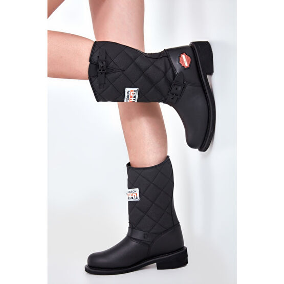 Harley Davidson Laconia Black Deri Kadın Bot 37 Beden