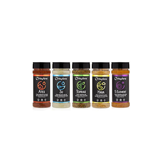 Hayfene Element Serisi 5li Paket (ateş + Su + Toprak + Hava + 5.element) Baharat Fiyatı