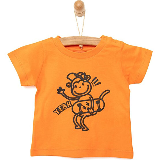 Hello Baby Maymun Baskılı Tshirt Erkek Bebek Bebek T-shirt Fiyatı