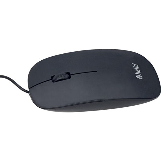 Hello Hl-37 Slim Kasa 1000 Dpı Optik Kablolu Mouse - Siyah Klavye - Mouse Fiyatı