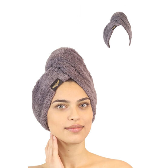 Heriya Tekli Paket Mikrofiber Saç Havlusu – 2 Düğmeli Saç Kurutma Bonesi – Baş Havlusu Banyo Havlusu Fiyatı
