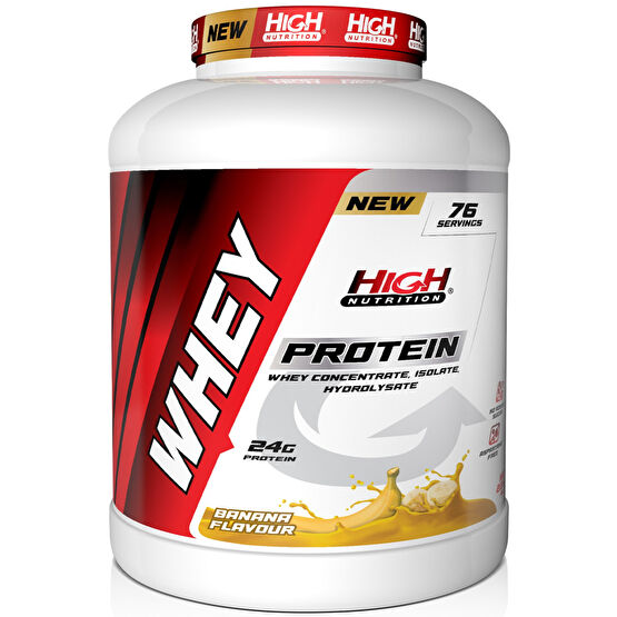 High Nutrition Whey Protein 2280 Gr Muz Aromalı Protein Tozu 24 Gram Proteinn Protein Tozları Fiyatı