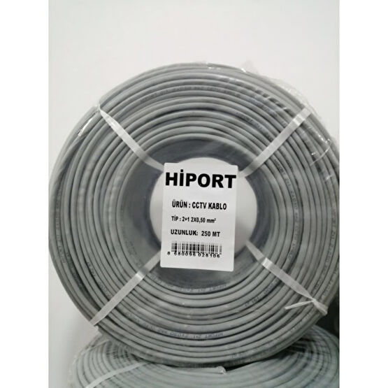 Hiport 2+1 2*0,50 Cctv Kablo 250 mt Güvenlik Kamerası Kablosu Fiyatı