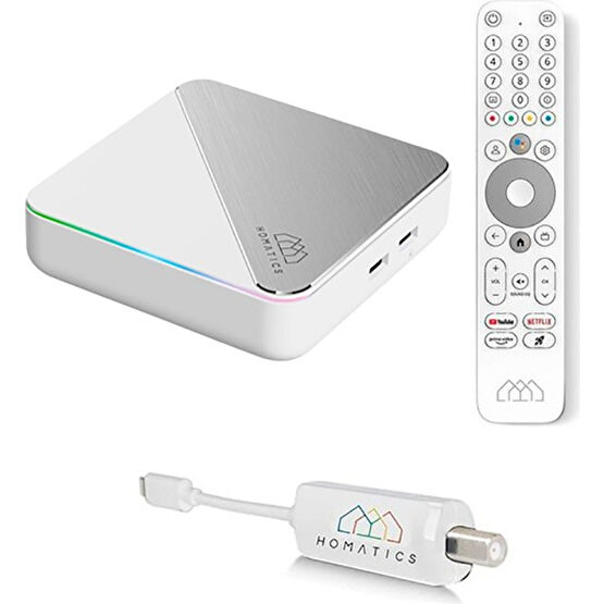 Homatics Box R 4K Plus Kombo Platinyum Versiyonu (Tuner+Numerik Kumanda) Ev Sinema Receiverları Fiyatı