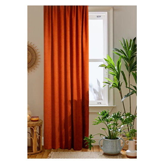 home color home Kiremit Petek Kadife Dokulu Fon Perde Düz Dikişli Ekstrafor Büzgü 1.Sınıf Kalite 240 x 270 Beden Fon Perde Fiyatı