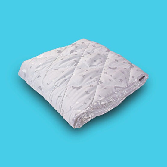 Homedius Ay Yıldız Desenli Skylight Bebek Yorgan 95X145 - 95 x 145 cm - Beyaz Yorgan Fiyatı