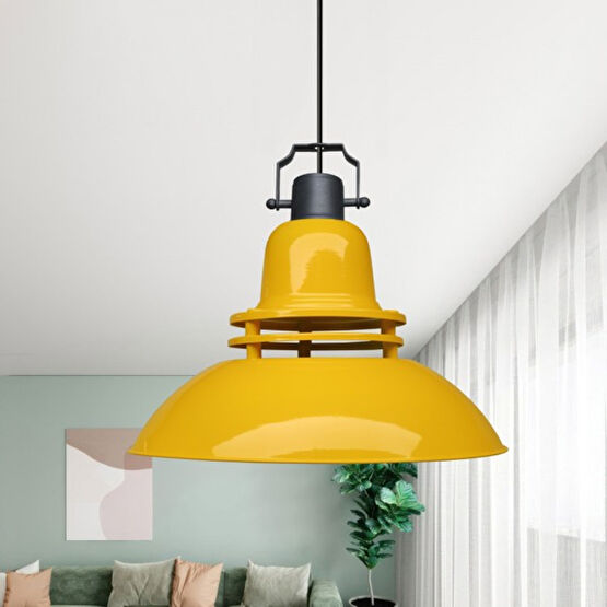 Homing Endüstriyel Metal Büyük Boy Retro Sarı Sarkıt AYD-3668 Sarkıt Fiyatı