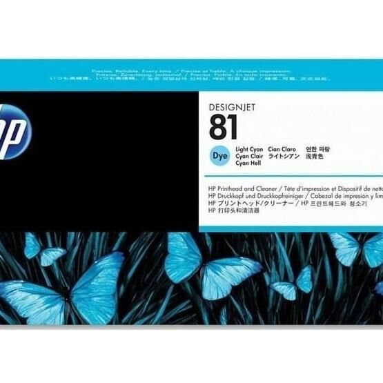 HP 81 C4954A Açık Mavi Baskı Kafası ve Baskı Kafası Temizleyicisi