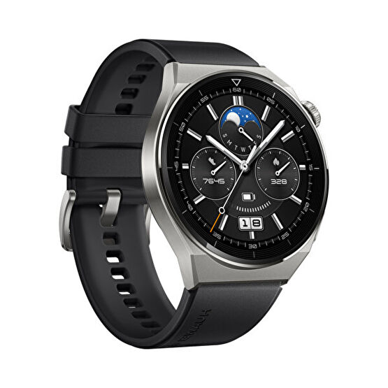 Huawei Huaweı Watch Gt3 Pro 46mm (TİTANYUM KASA - SİYAH SİLİKON KAYIŞ) Akıllı Saat Fiyatı