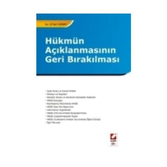 Hükmün Açıklanmasının Geri Bırakılması - Akif Yıldırım