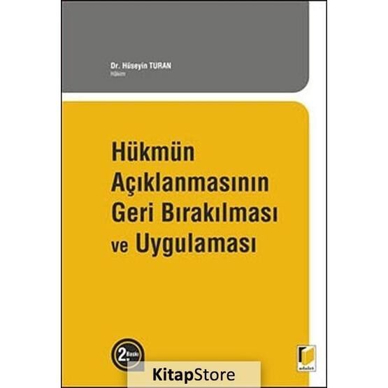 Hükmün Açıklanmasının Geri Bırakılması - Akif Yıldırım