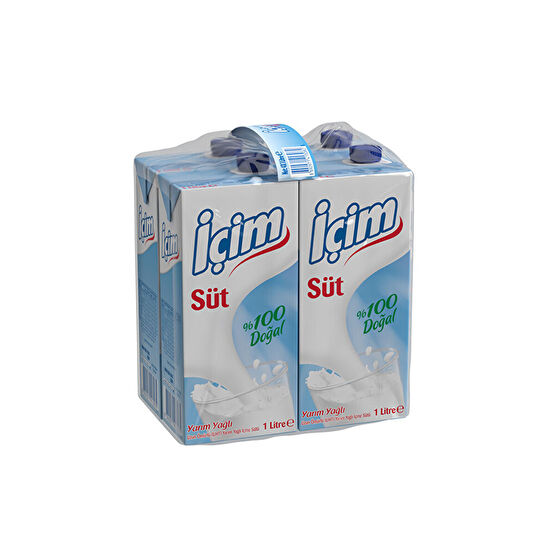 İçim Yarım Yağlı Süt 4x1 Lt Süt Fiyatı