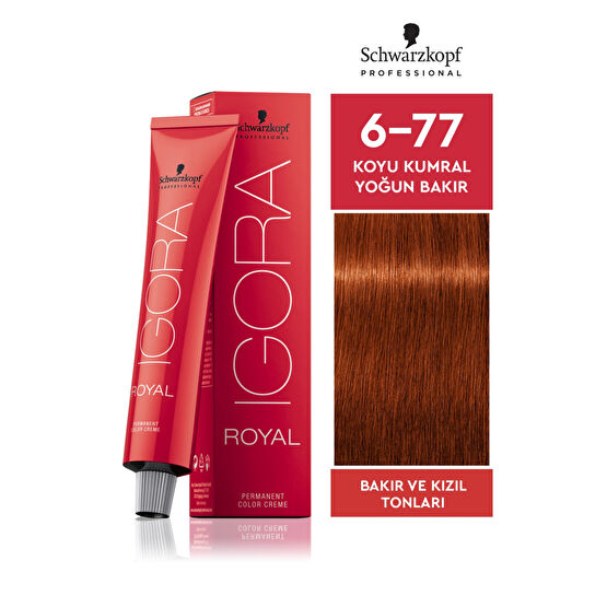 Igora Royal 6-77 Koyu Kumral Yoğun Bakır Saç Boyası 60ml Saç Boyası Fiyatı