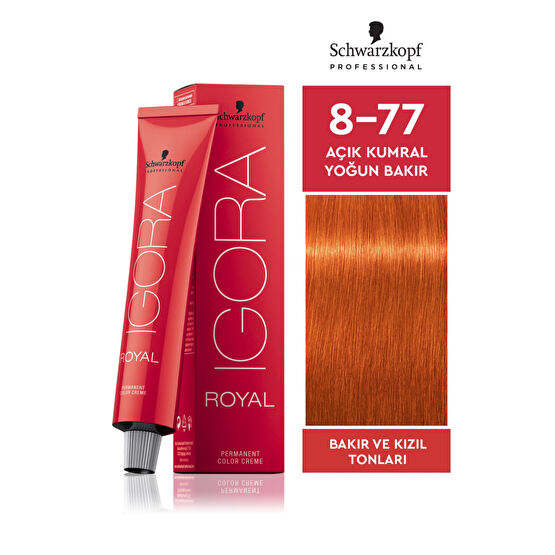 Igora Royal 8-77 Açık Kumral Yoğun Bakır Saç Boyası 60ml Saç Boyası Fiyatı