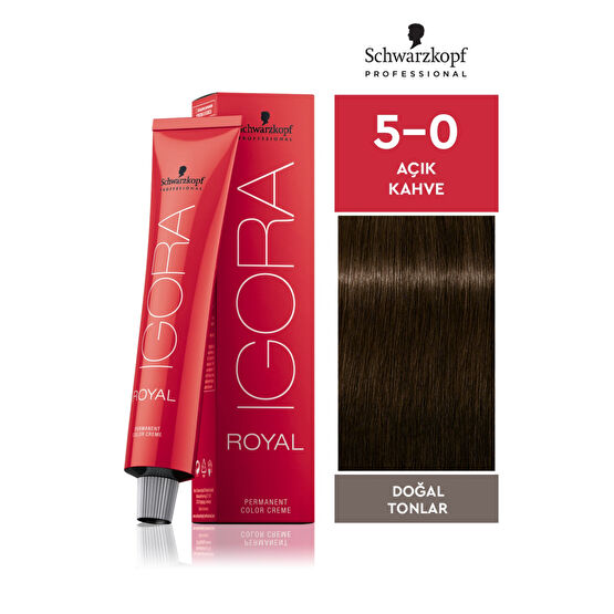 Igora Royal Doğal Tonlar 5-0 Açık Kahve Saç Boyası 60ml Saç Boyası Fiyatı