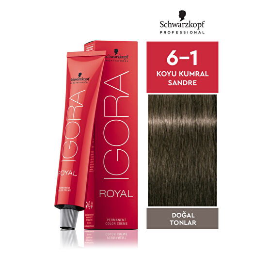 Igora Royal Doğal Tonlar 6-1 Koyu Kumral Sandre Saç Boyası 60ml Saç Boyası Fiyatı