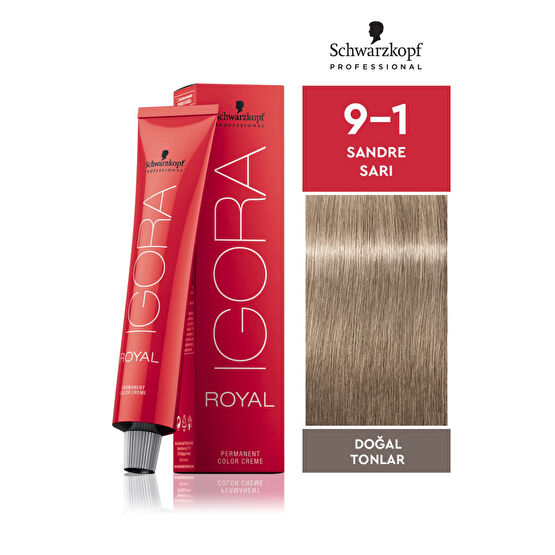 Igora Royal Doğal Tonlar 9-1 Sandre Sarı Saç Boyası 60ml
