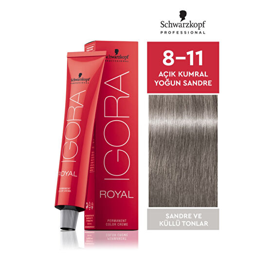 Igora Royal Küllü Tonlar 8-11 Açık Kumral Yoğun Sandre Saç Boyası 60ml