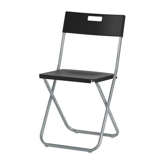 IKEA Gunde Siyah Katlanabilir Sandalye