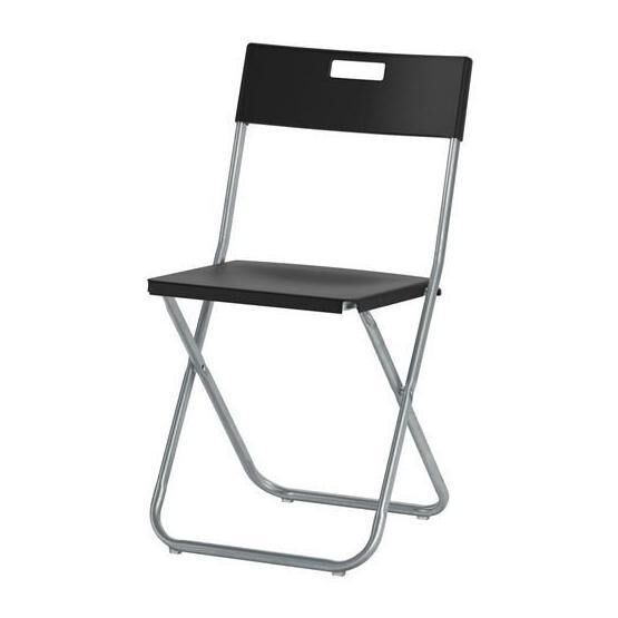 IKEA Gunde Siyah Katlanabilir Sandalye